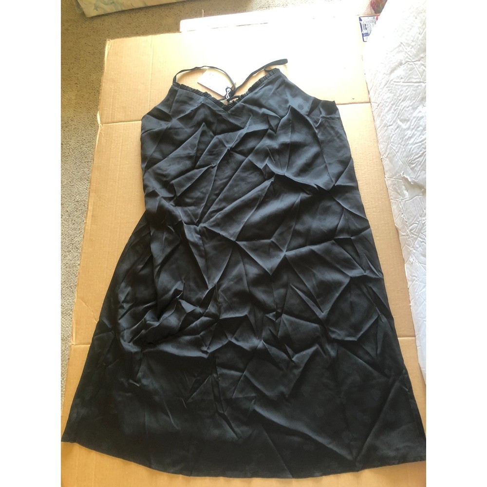 Sleepwear Chemise Nightgown Black V Neck Spaghetti Straps NWT Sm Cheryl Co